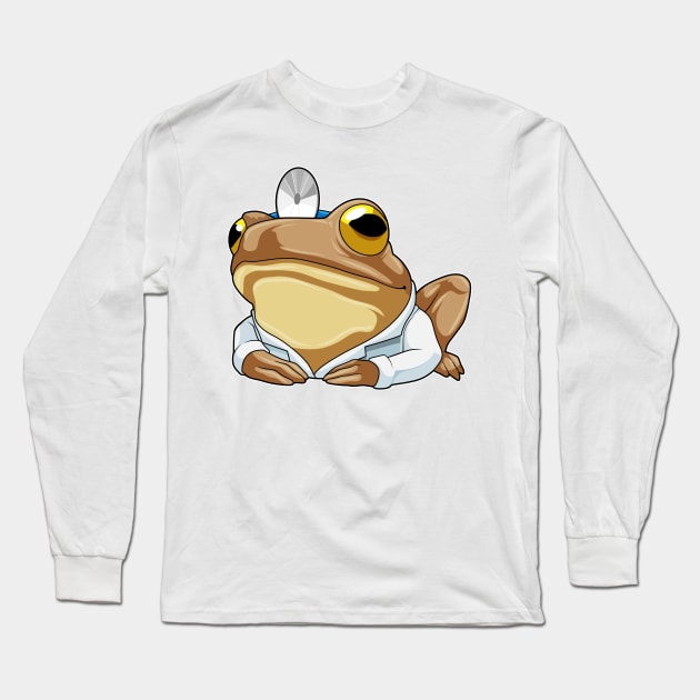 Frog as Doctor with Doctor's coat Long Sleeve T-Shirt by Markus Schnabel